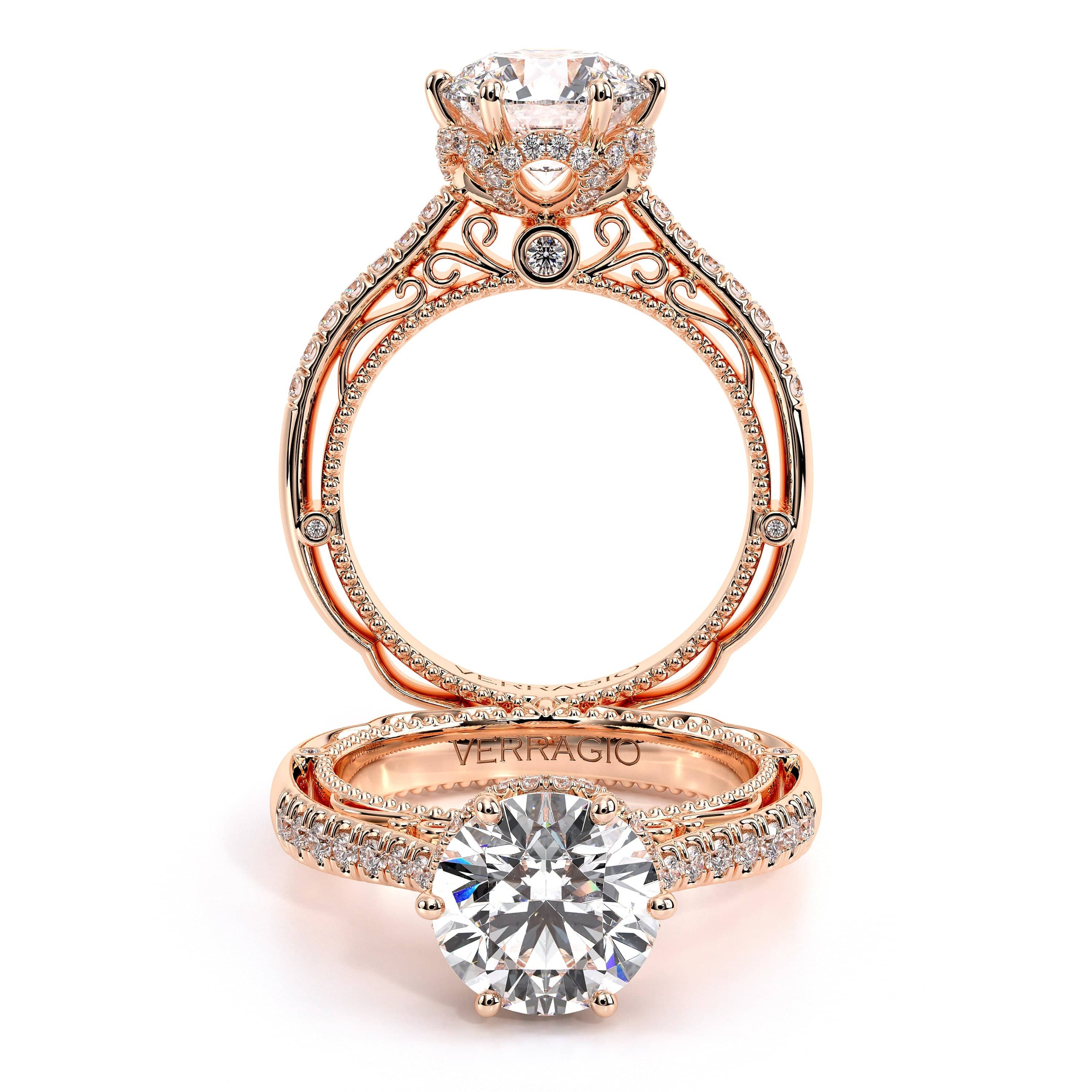 Emerald Lady Jewelry - Verragio Venetian 5013R Vintage Inspired Engagement  Ring in White & Rose Gold - ❤️❤️❤️ Love, Love, Love! #Verragio  #coutureengagementrings #engaged #gettingmarried #hey30a  #verragioengagementrings #engagementrings #theknot ...